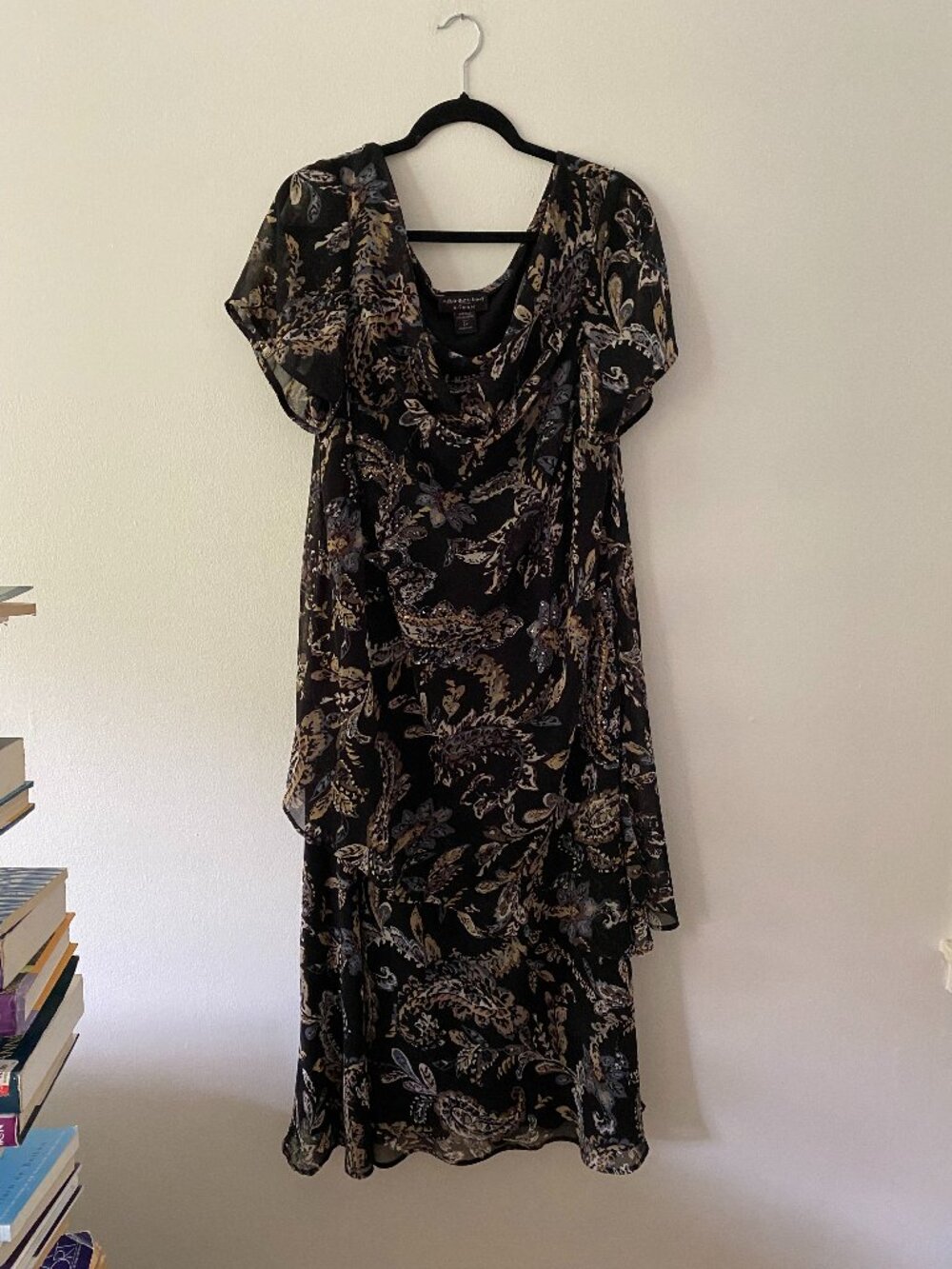 Vintage y2k Paisley Sequin Layered Fairy Whimsygoth Dress Size 2X Plus